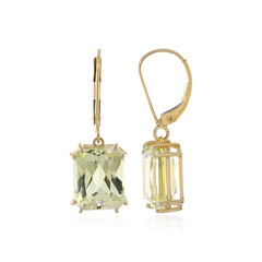 9K Canary Kunzite Gold Earrings