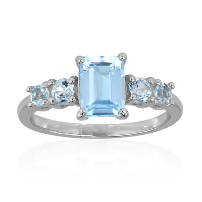 Sky Blue Topaz Silver Ring