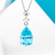 Sky Blue Topaz Silver Pendant