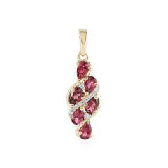 Pink Tourmaline Silver Pendant