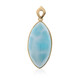 14K Larimar Gold Pendant