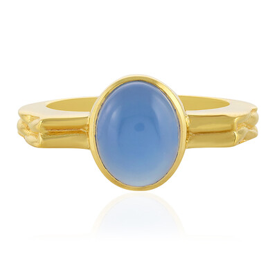 Blue Chalcedony Silver Ring (MONOSONO COLLECTION)