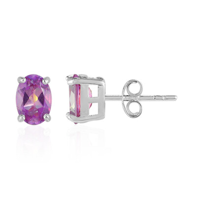 Fuchsia Mystic Topaz Silver Earrings