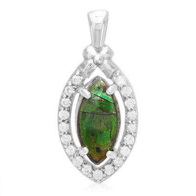 Ammolite Silver Pendant