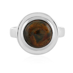 Golden Pietersite Silver Ring