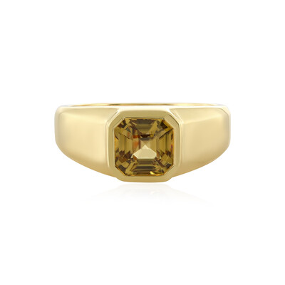 Yellow Zircon Silver Ring