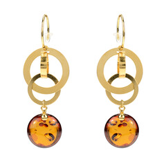 Baltic Amber Silver Earrings