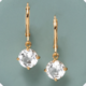 White Topaz Silver Earrings