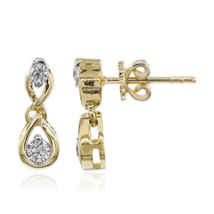 9K SI1 (G) Diamond Gold Earrings