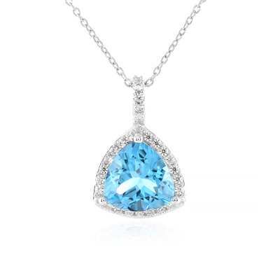 Swiss Blue Topaz Silver Necklace