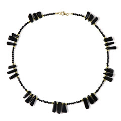 Golden Hematite Silver Necklace (Riya)