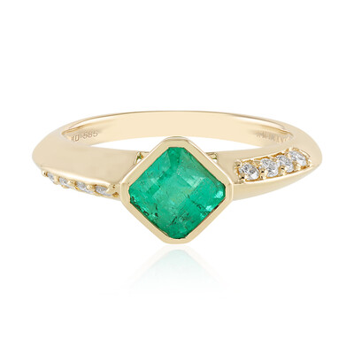 14K Russian Emerald Gold Ring (AMAYANI)