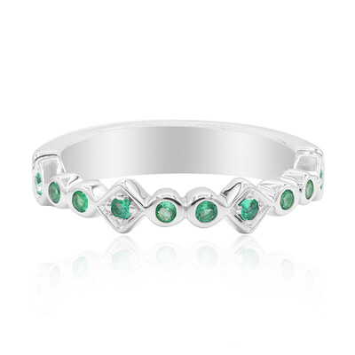 Zambian Emerald Silver Ring