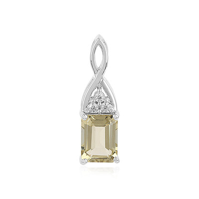 Lemon Quartz Silver Pendant