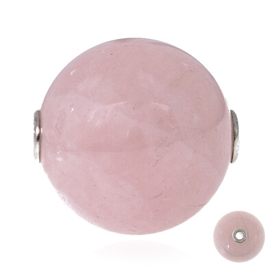 Rose Quartz Silver Pendant (MONOSONO COLLECTION)