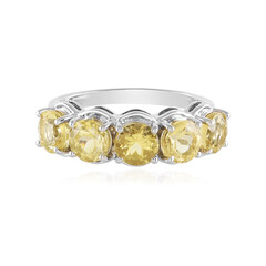 Yellow Beryl Silver Ring