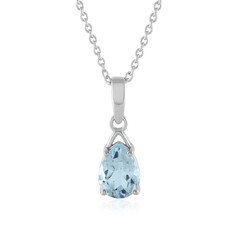 Sky Blue Topaz Silver Necklace