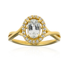 14K White Sapphire Gold Ring (CIRARI)