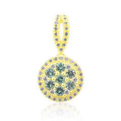 9K Nigerian Paraiba Tourmaline Gold Pendant