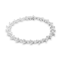 White Topaz Silver Bracelet