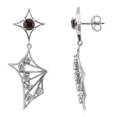 Champagne Zircon Silver Earrings