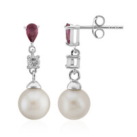 White Freshwater Pearl Silver Earrings