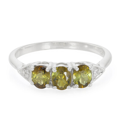 Cuprian Tourmaline Silver Ring