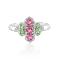 Nigerian Pink Tourmaline Silver Ring