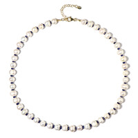 White Freshwater Pearl Silver Necklace