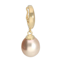 Peach Freshwater Pearl Silver Pendant