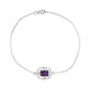 Rose de France Amethyst Silver Bracelet