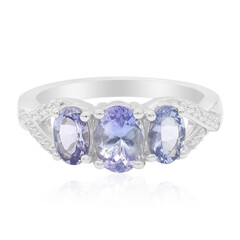 Unheated Tanzanite Silver Ring