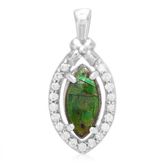 Ammolite Silver Pendant