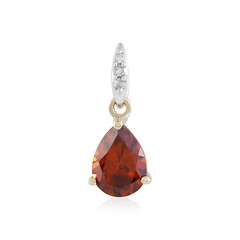 9K Orange Zircon Gold Pendant