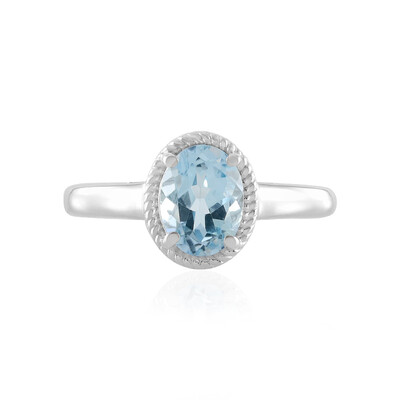 Sky Blue Topaz Silver Ring