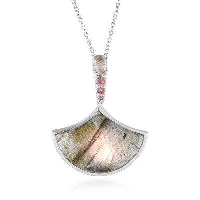 Copper Maniry Labradorite Silver Necklace (KM by Juwelo)