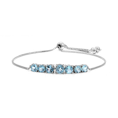 Sky Blue Topaz Silver Bracelet