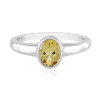 Yellow Beryl Silver Ring