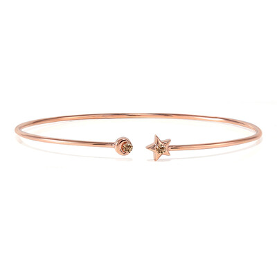 9K SI1 Argyle Rose De France Diamond Gold Bangle (Annette)