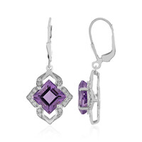 Amethyst Silver Earrings