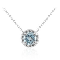 Sky Blue Topaz Silver Necklace