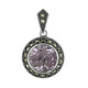 Rose de France Amethyst Silver Pendant