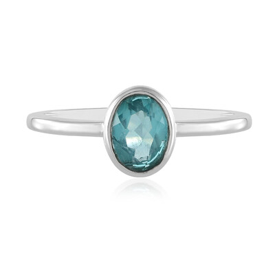 Blue Apatite Silver Ring