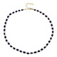 Blue Bemainty Sapphire Silver Necklace (Riya)