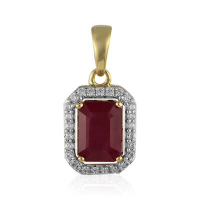 9K Kenyan Ruby Gold Pendant