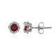 Tanzanian Ruby Silver Earrings