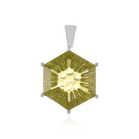 Lemon Quartz Silver Pendant