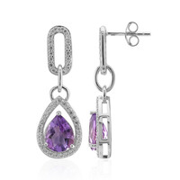 Amethyst Silver Earrings