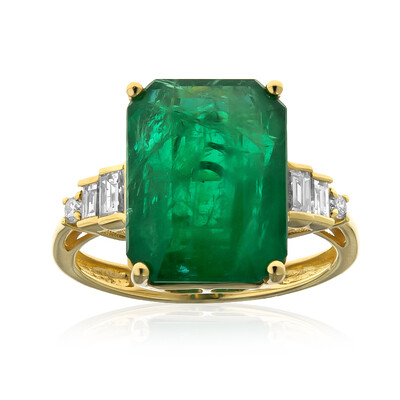 18K AAA Zambian Emerald Gold Ring (CIRARI)