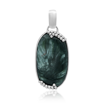 Seraphinite Silver Pendant